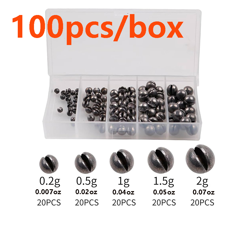 Fishing Line Box - 100Pcs/Box Single-Opening Lead Sinker Set Box