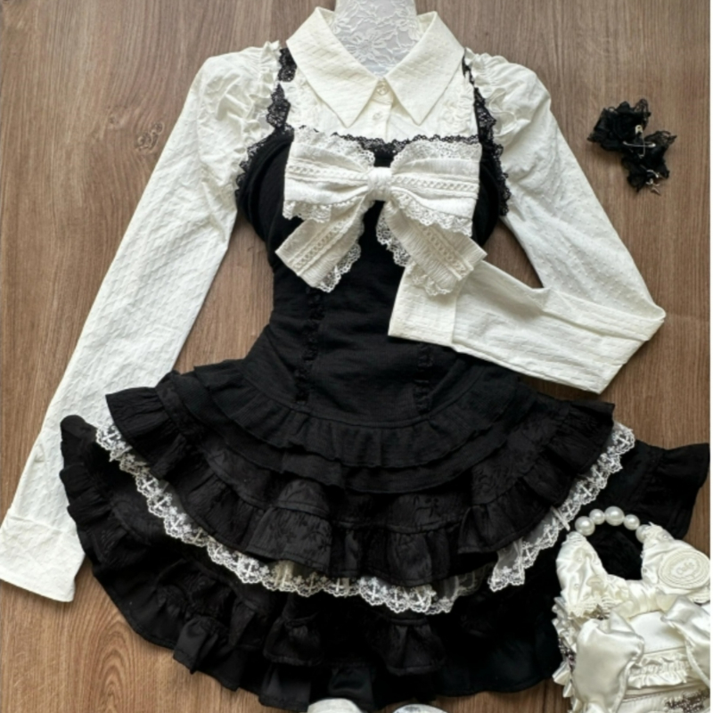 Y2k Aesthetic Lolita Style 3 P - Fly Line review and price