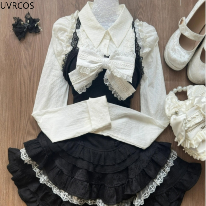 Y2k Aesthetic Lolita Style 3 P - Fly Line review and price